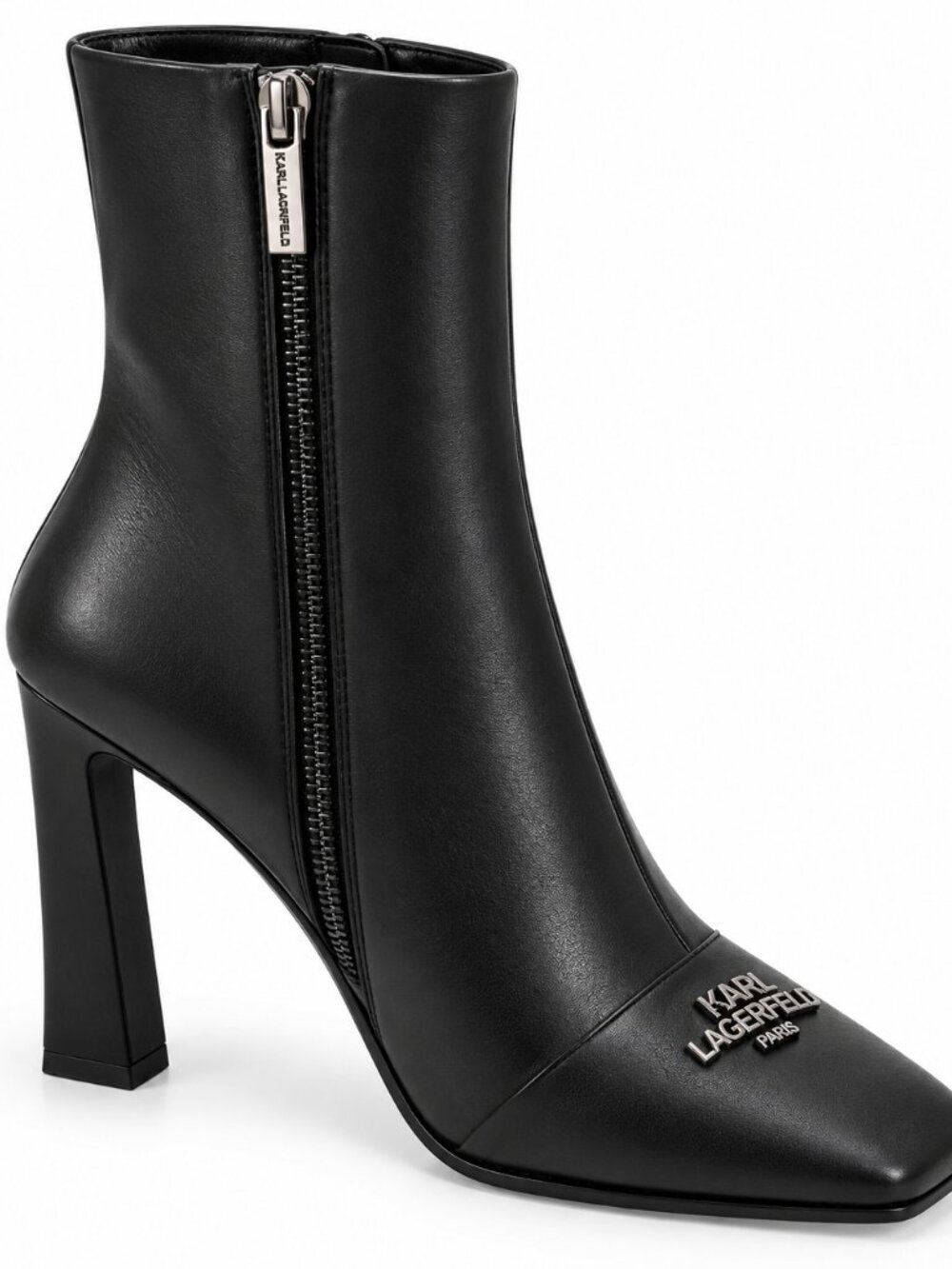 Karl Lagerfeld Paris Vica Heeled Bootie - Black - New